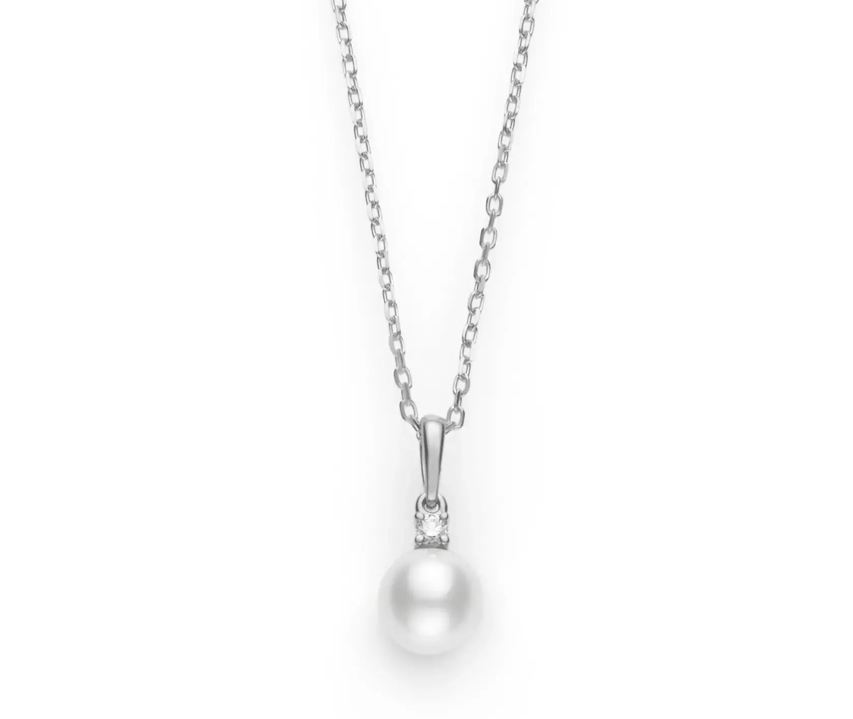 Akoya Cultured Pearl and Diamond Pendant