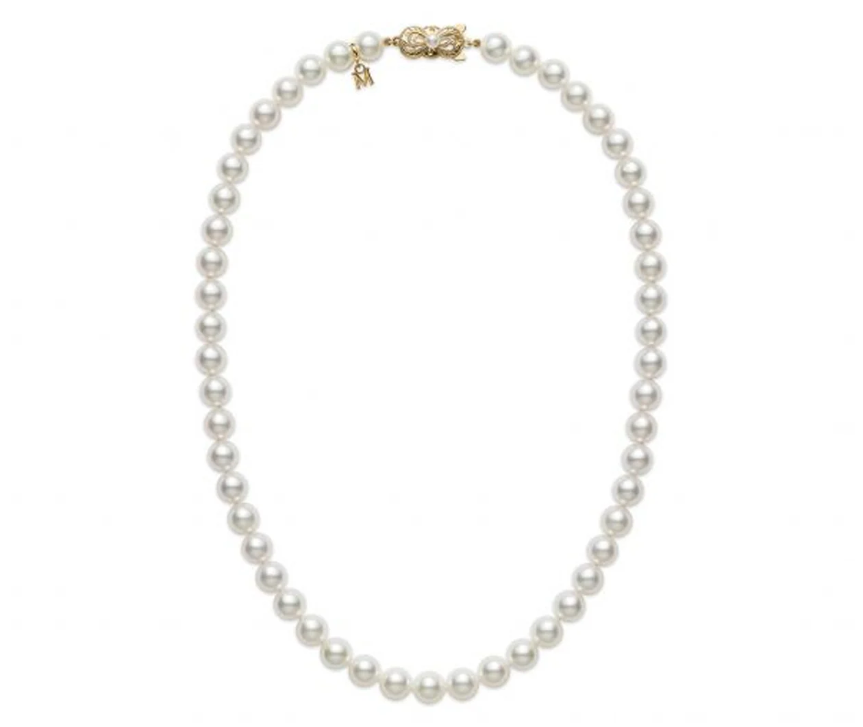 Akoya Cultured Pearl Choker 18K Yellow Gold Necklace