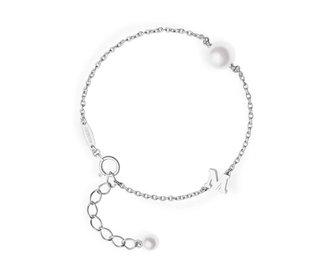 Akoya Cultured Single Pearl Bracelet in 18K White Gold