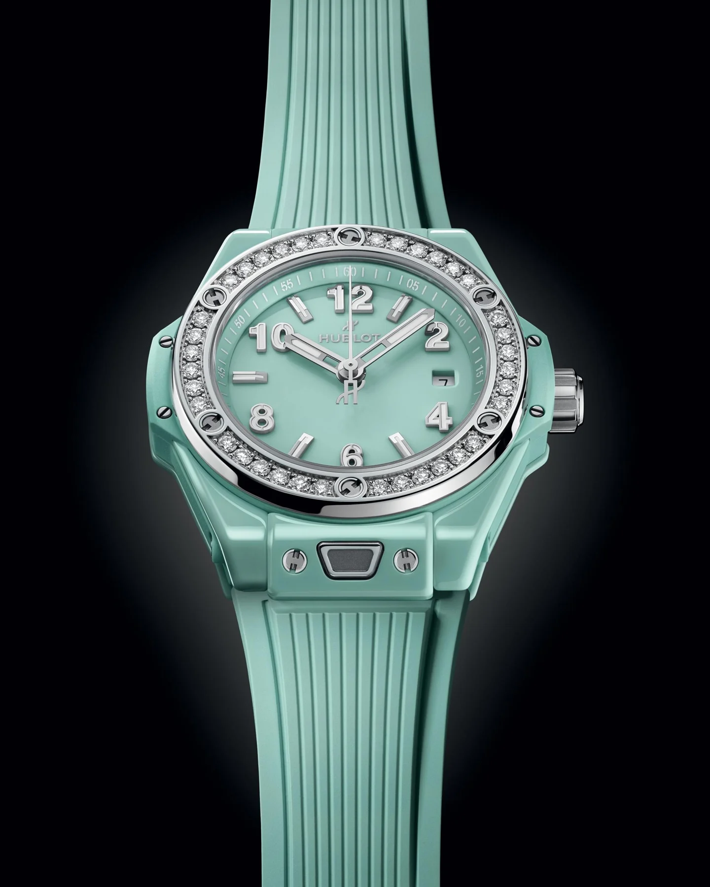 Big Bang One Click Mint Green Ceramic Diamonds - Image 4