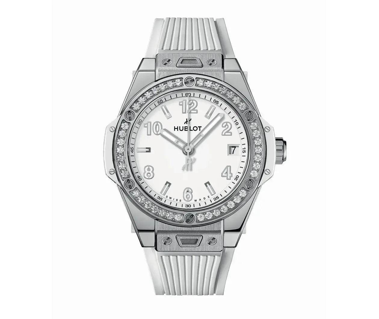 Big Bang One Click Steel White Diamonds 39 mm