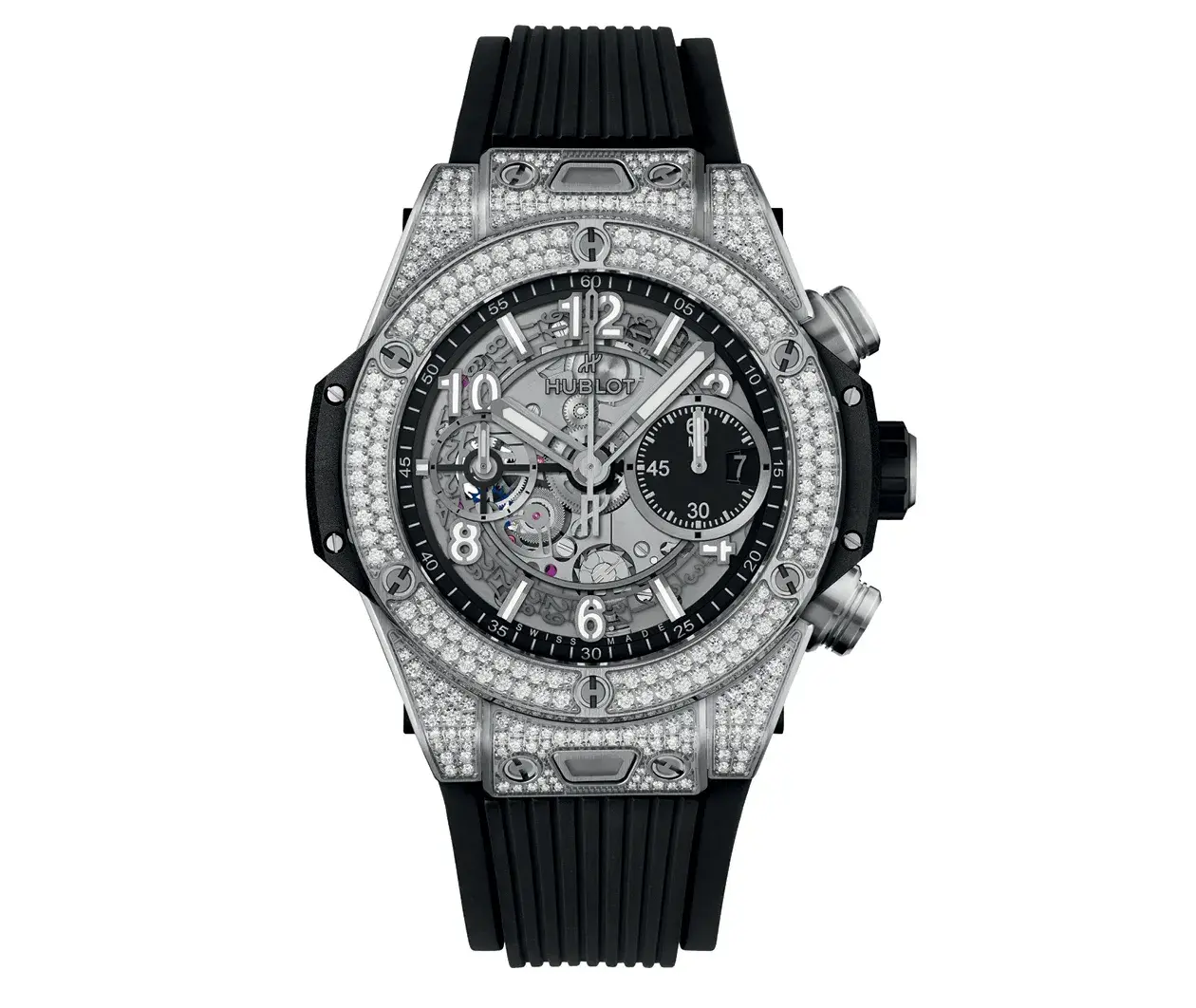 Big Bang Unico Titanium Pavé 42 mm
