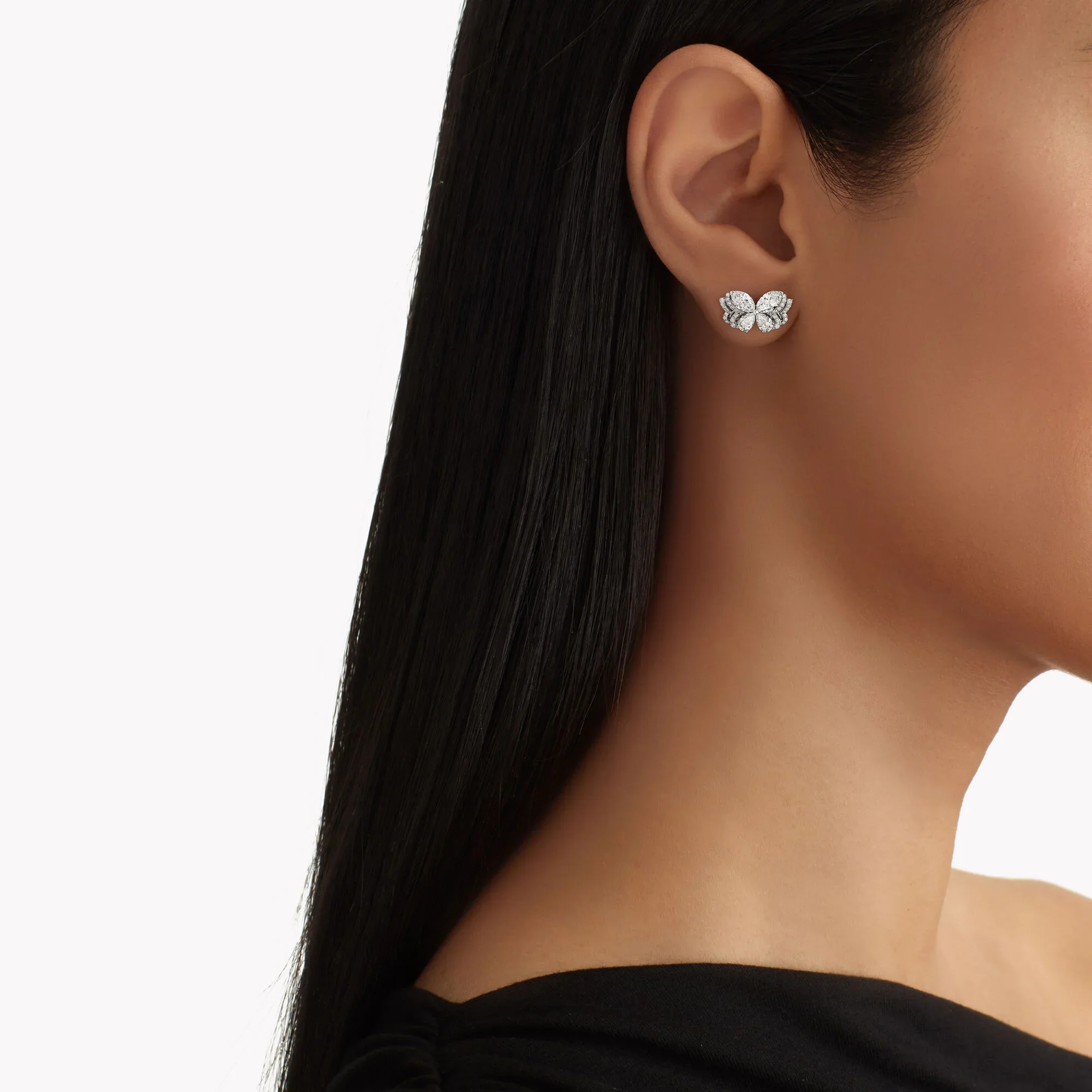 Butterfly Diamond Earrings - Image 2