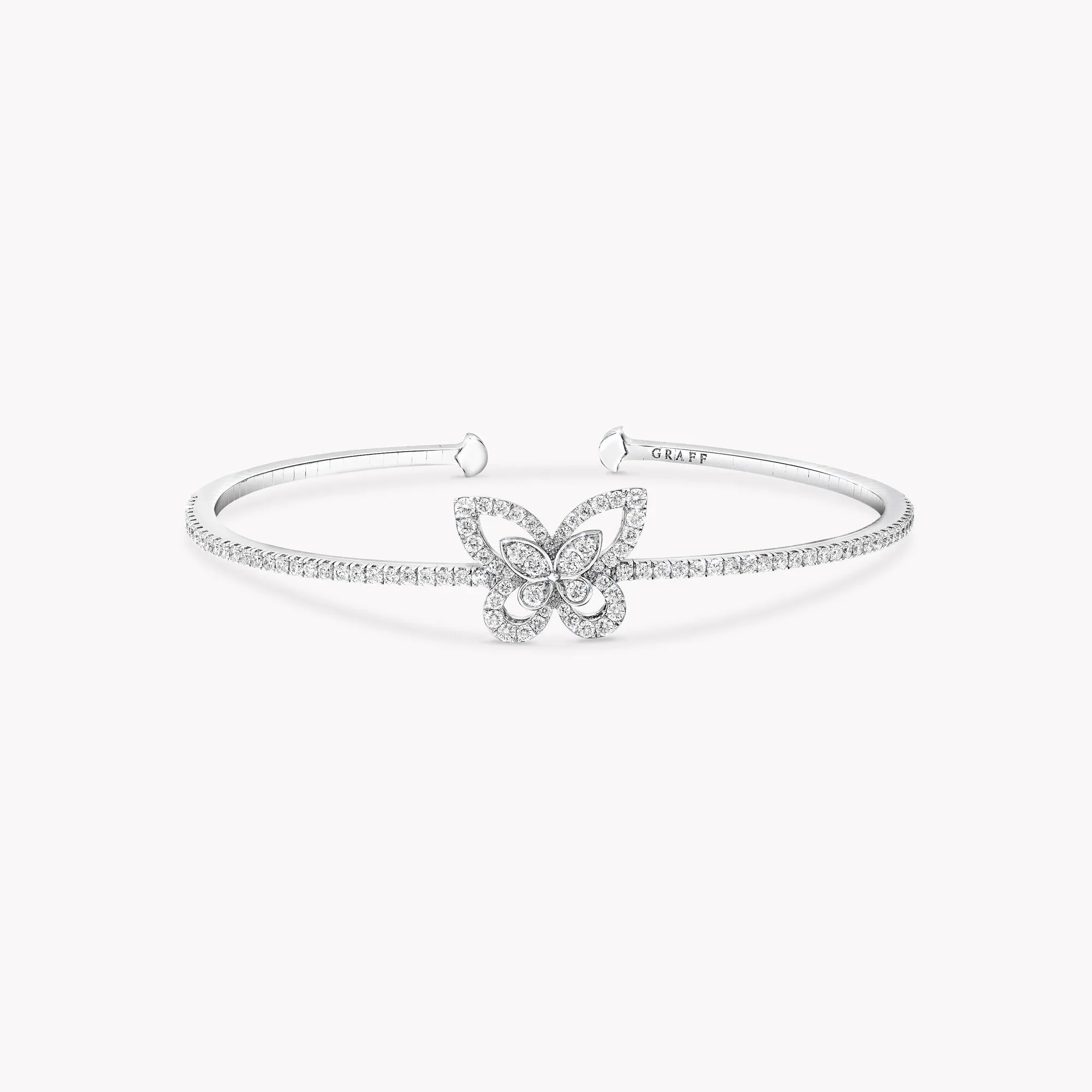 Butterfly Silhouette Diamond Bangle