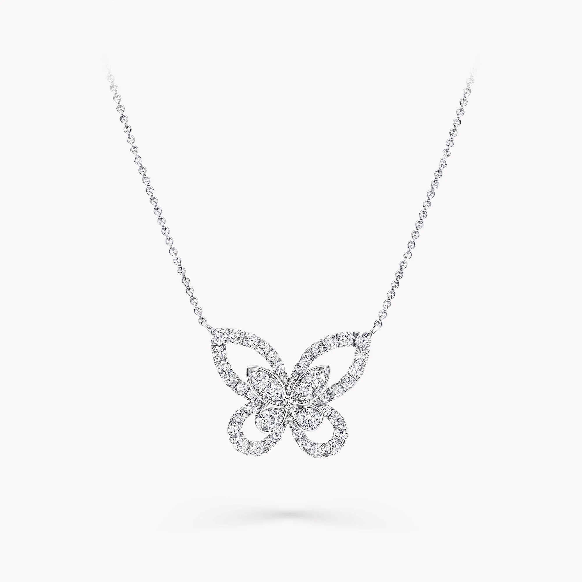 Butterfly Silhouette Diamond Pendant
