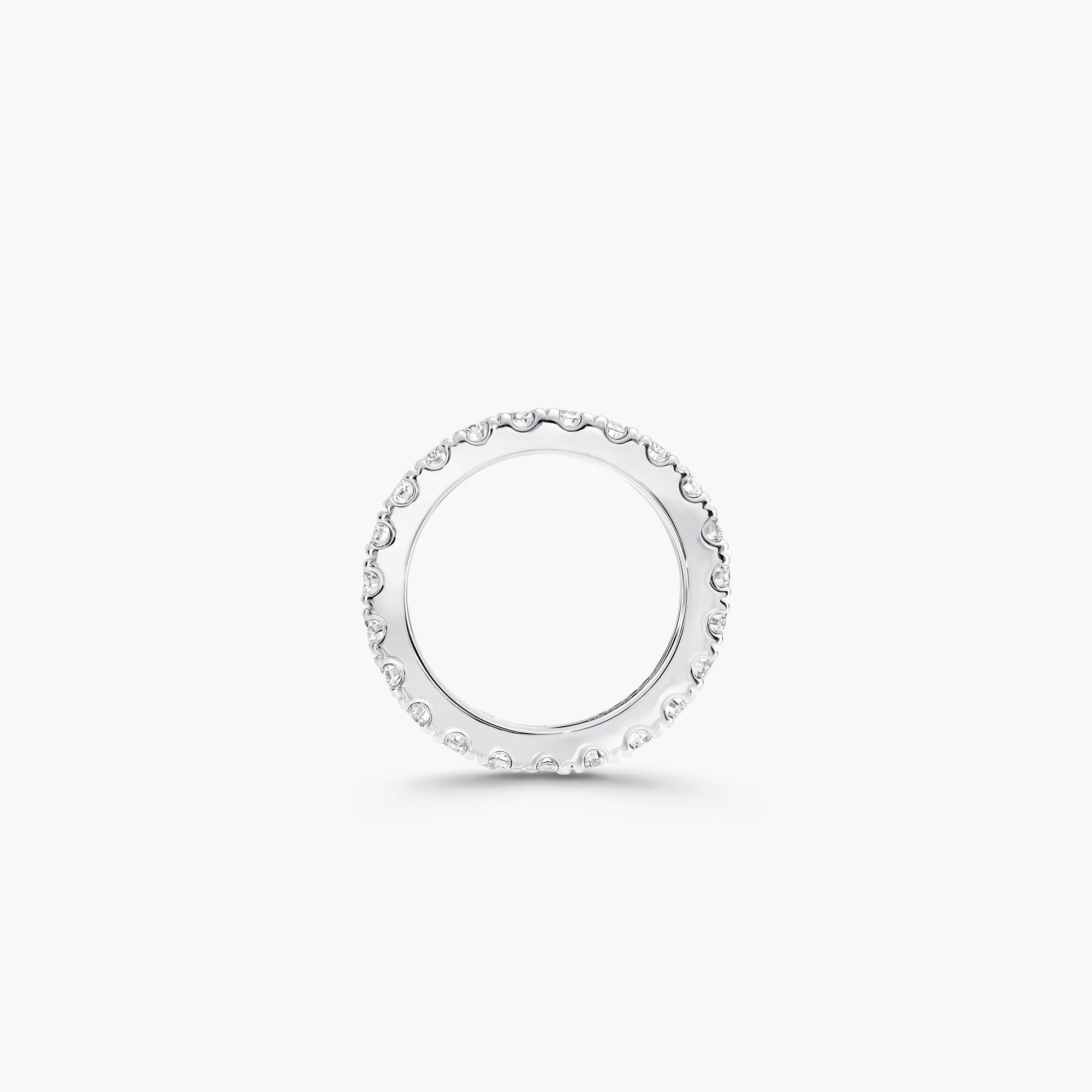 Castle Set Round Diamond Wedding Band - Image 4