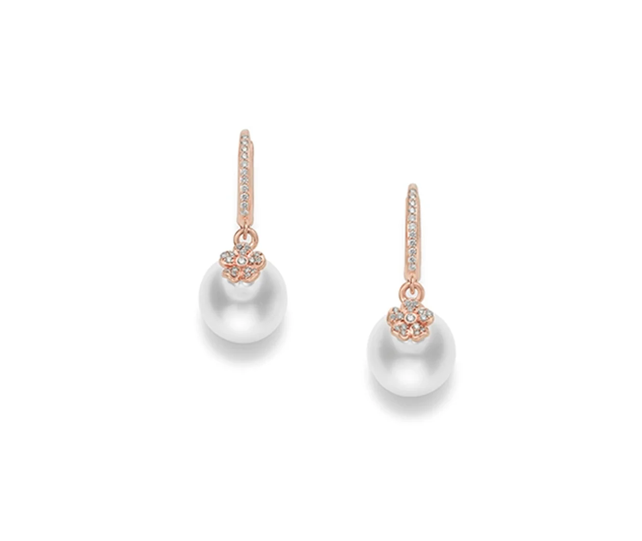 Cherry Blossom Cultured Pearl Floral Earrings