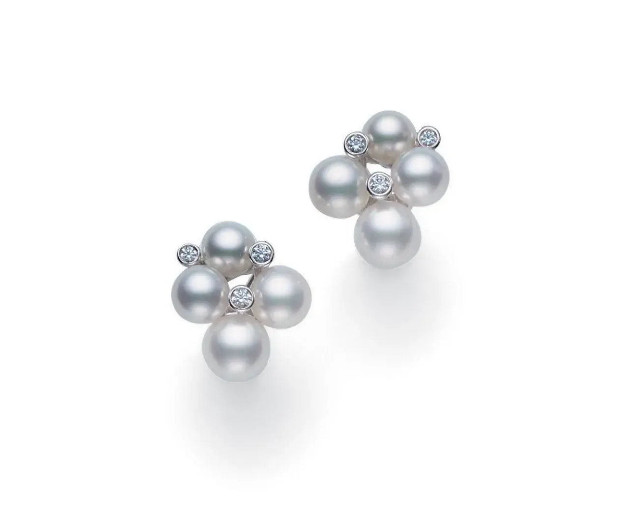 Akoya Cultured Pearl and Diamond Earrings