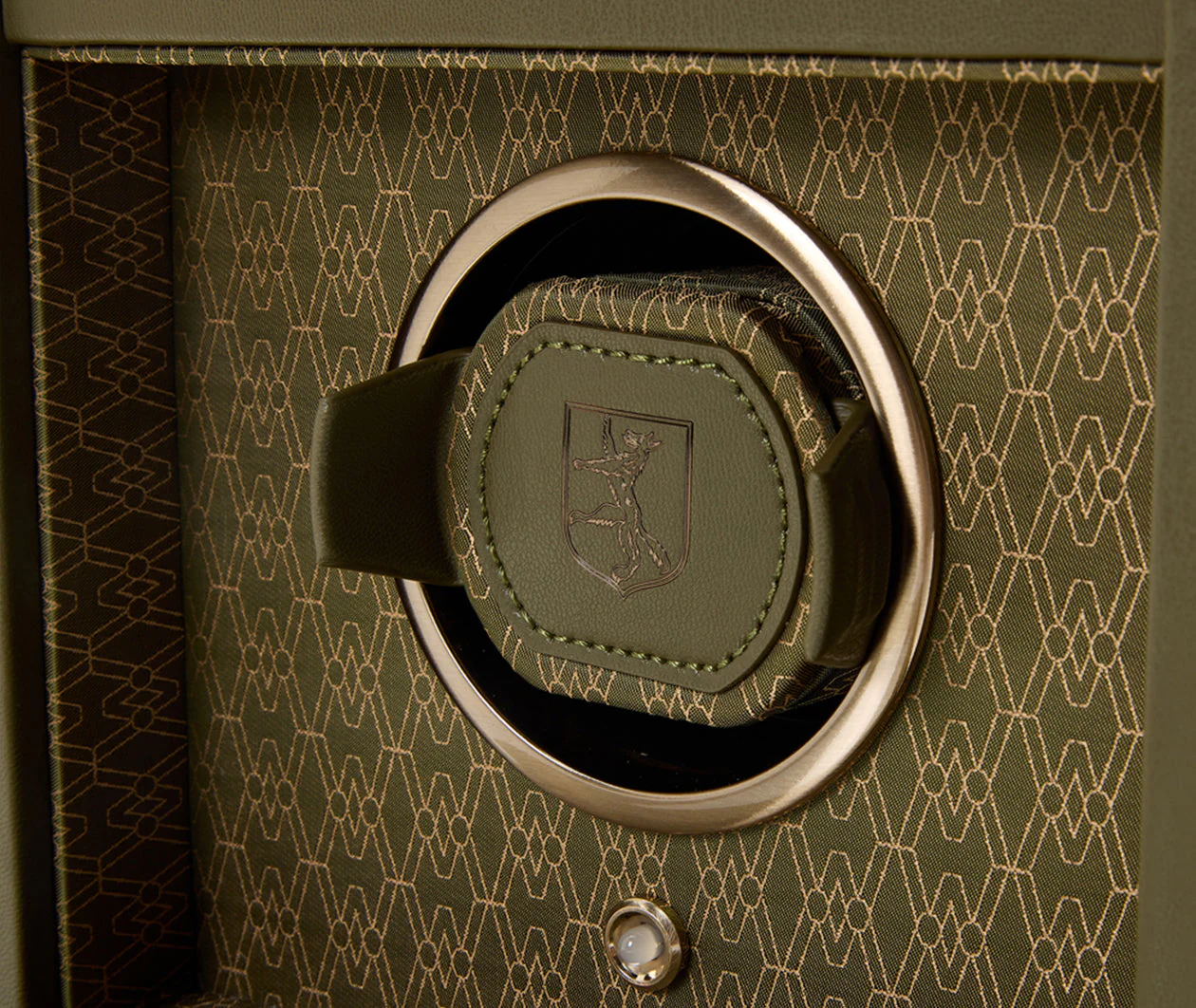 Earth Single Watch Winder With Storage Olive - Image 6