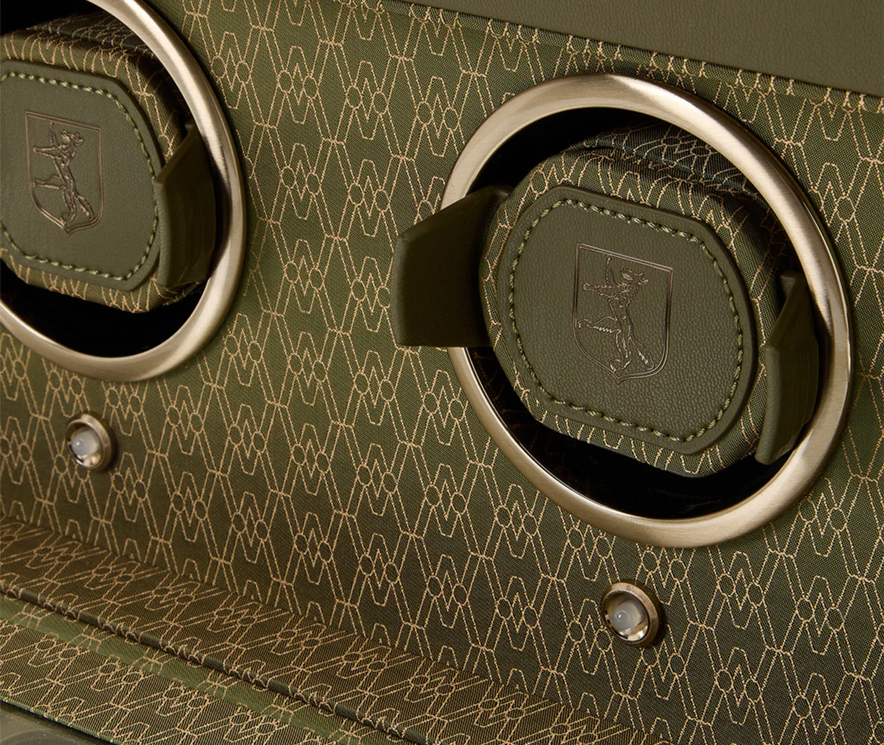 Earth Triple Watch Winder With Storage Olive - Image 5