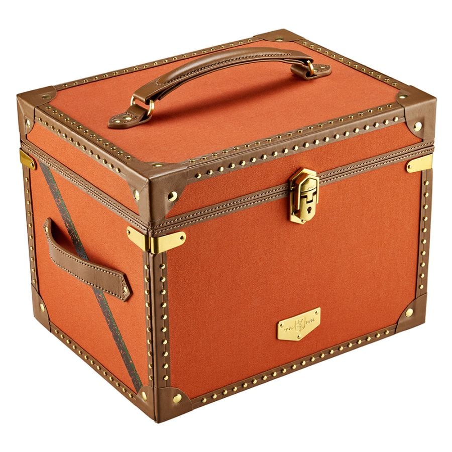 Wolf Ida Trunk Jewellery Box Orange - Image 2