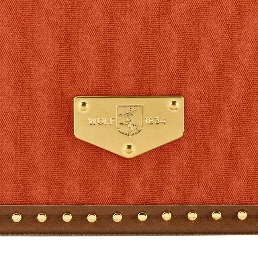 Wolf Ida Trunk Jewellery Box Orange - Image 5