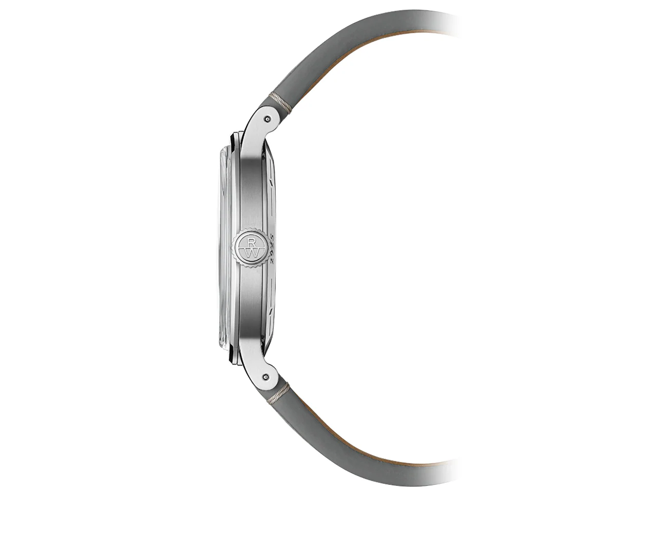 Millesime Men's Automatic Grey Leather Strap Watch - Image 3