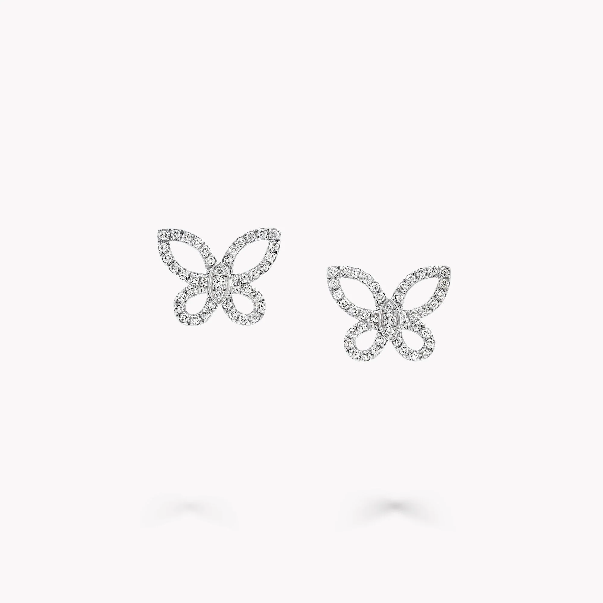 Mini Butterfly Silhouette Diamond Earrings