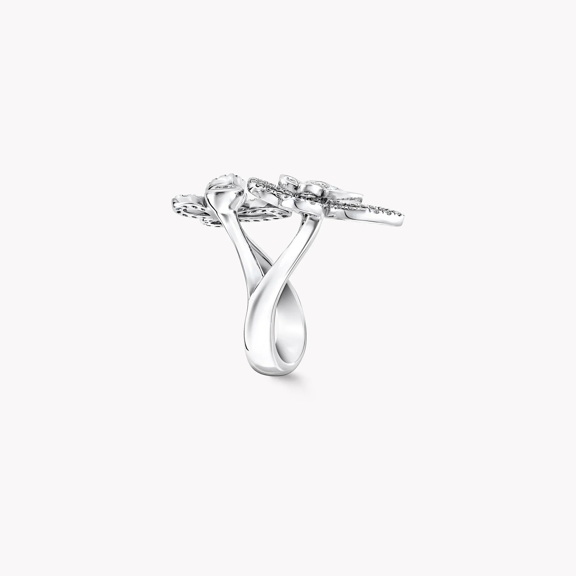 Multi Butterfly Silhouette Diamond Ring - Image 3