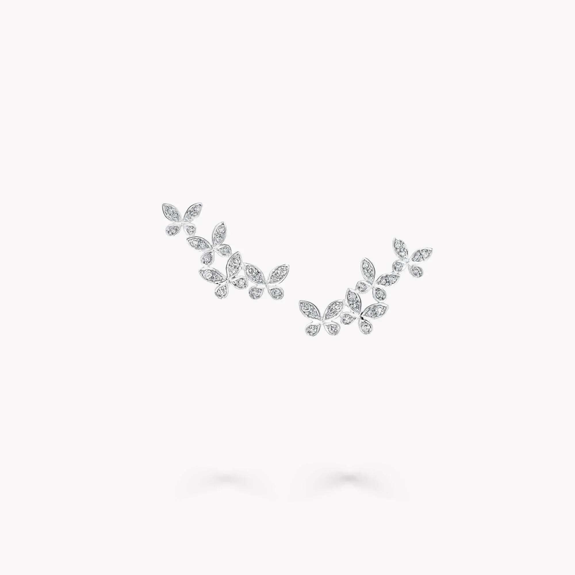 Pavé Butterfly Diamond Petite Ear Climbers