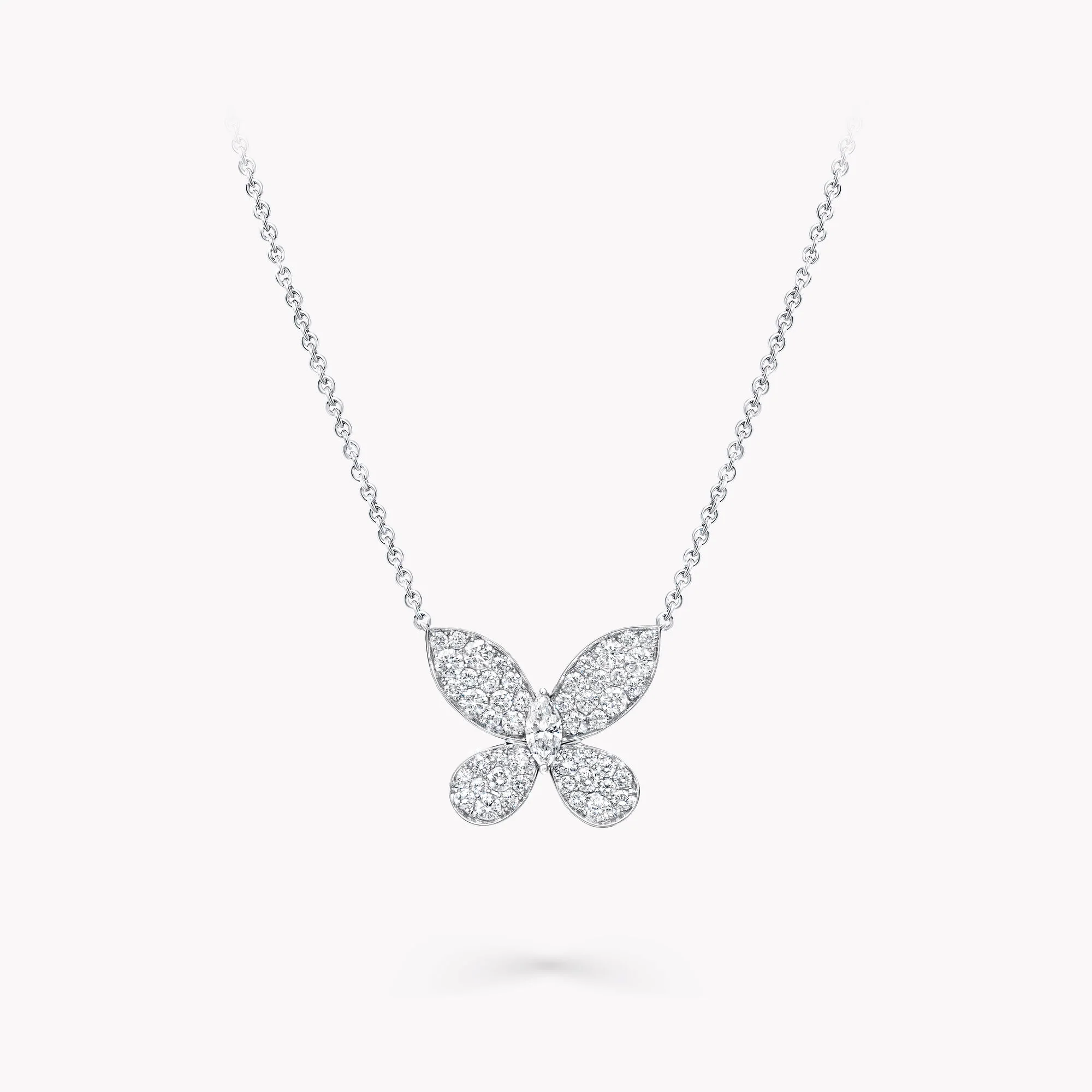 Pavé Butterfly Diamond Small Pendant