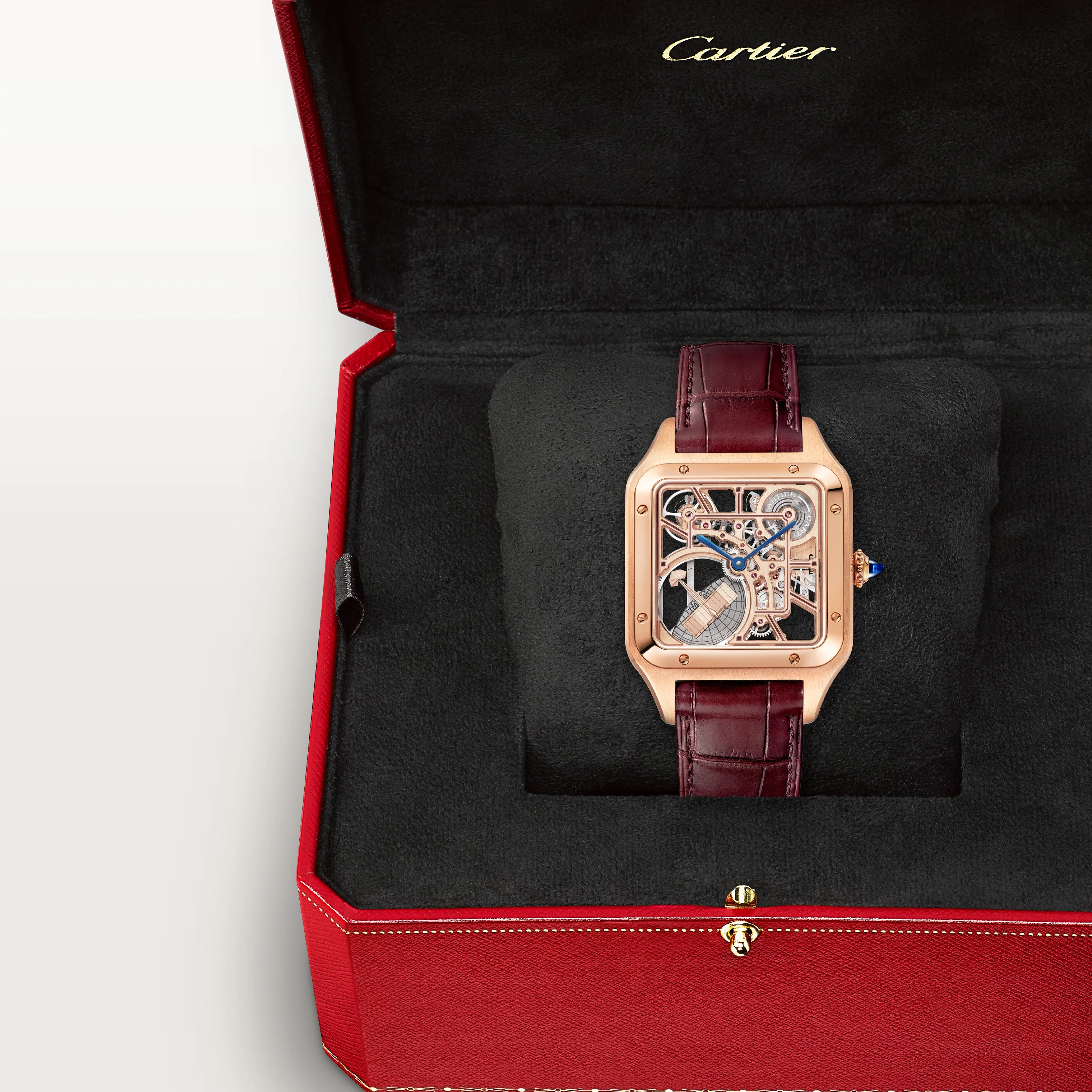 Santos-Dumont skeleton watch equipped with a micro-rotor - Image 9
