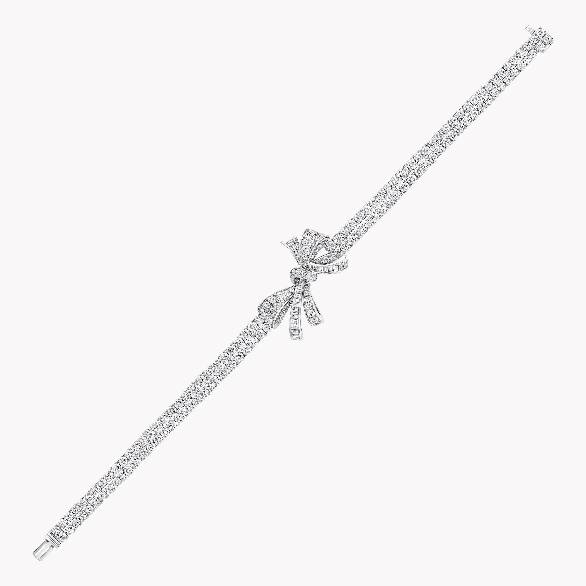 Tilda’s Bow Classic Diamond Double Strand Bracelet - Image 3