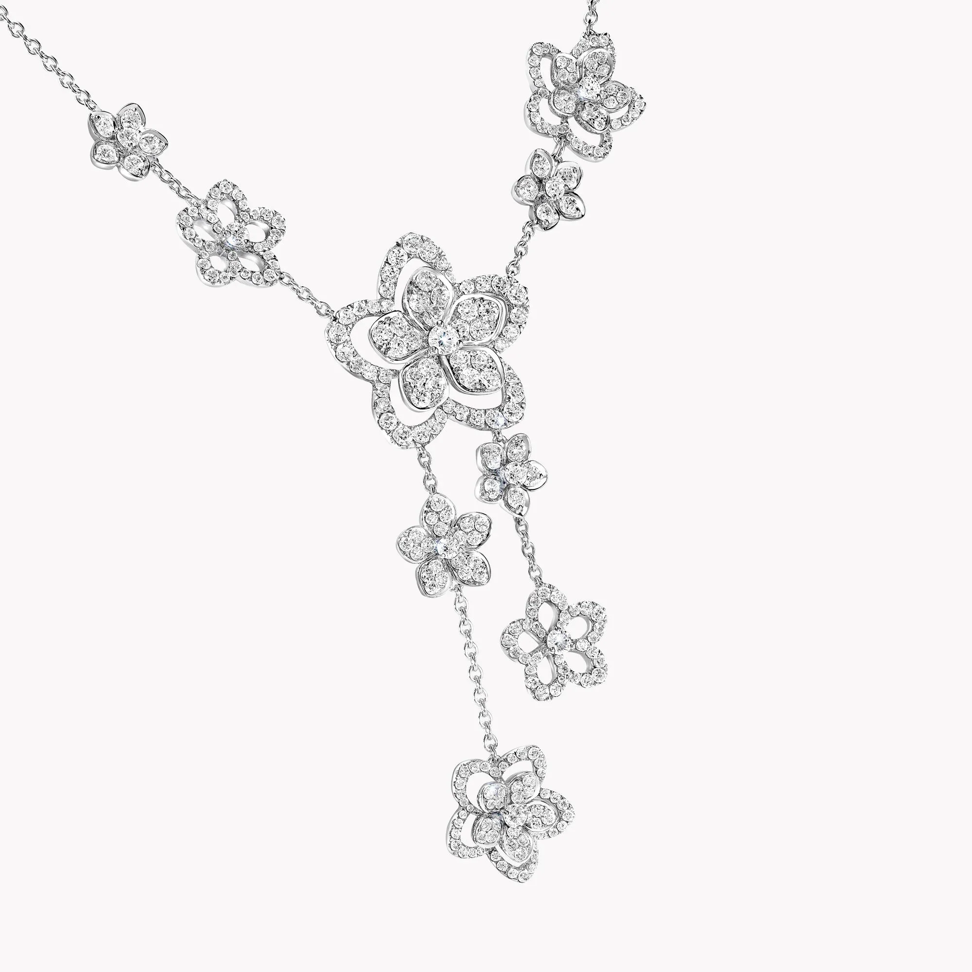 Wild Flower Diamond Drop Necklace - Image 3
