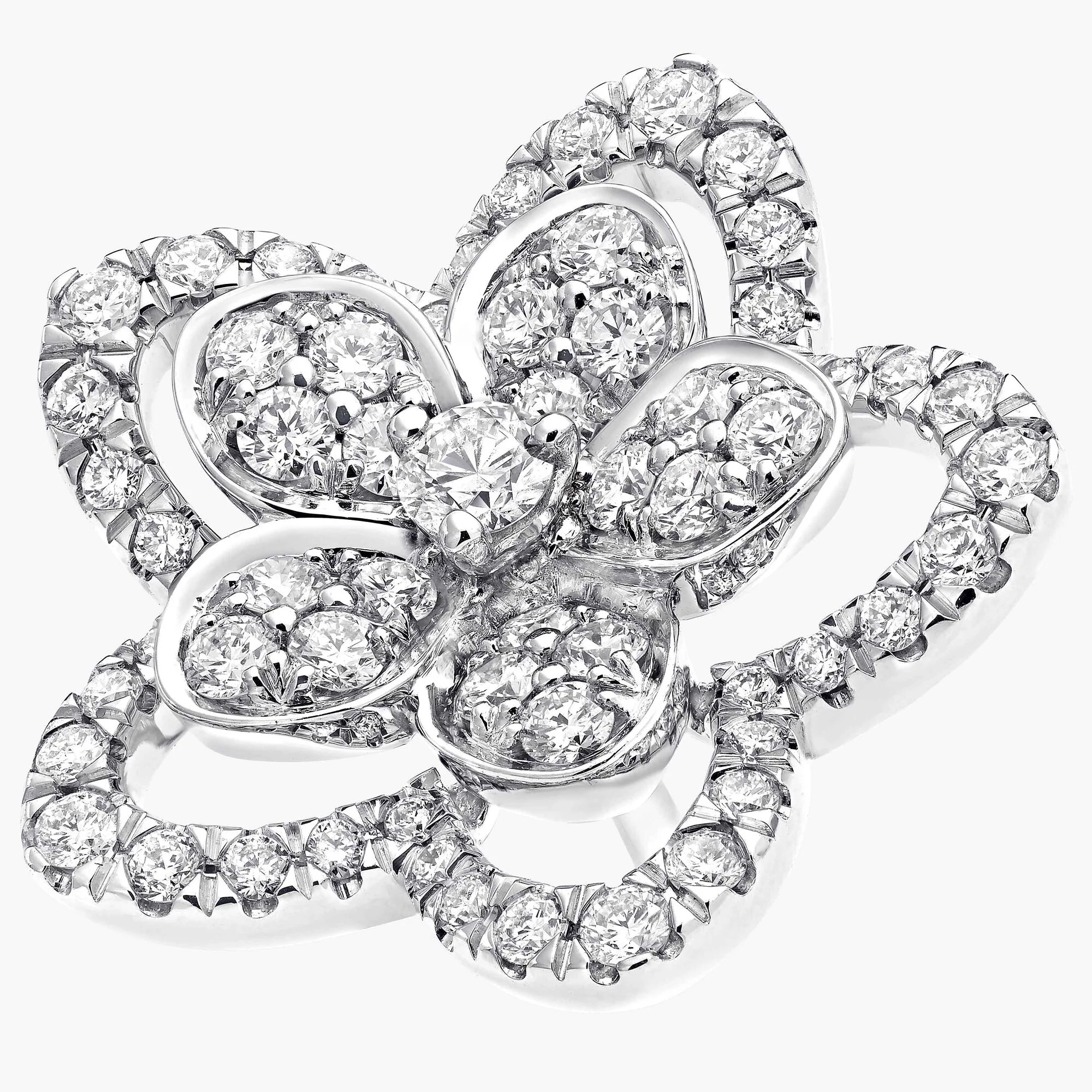 Wild Flower Diamond Stud Earrings - Image 3