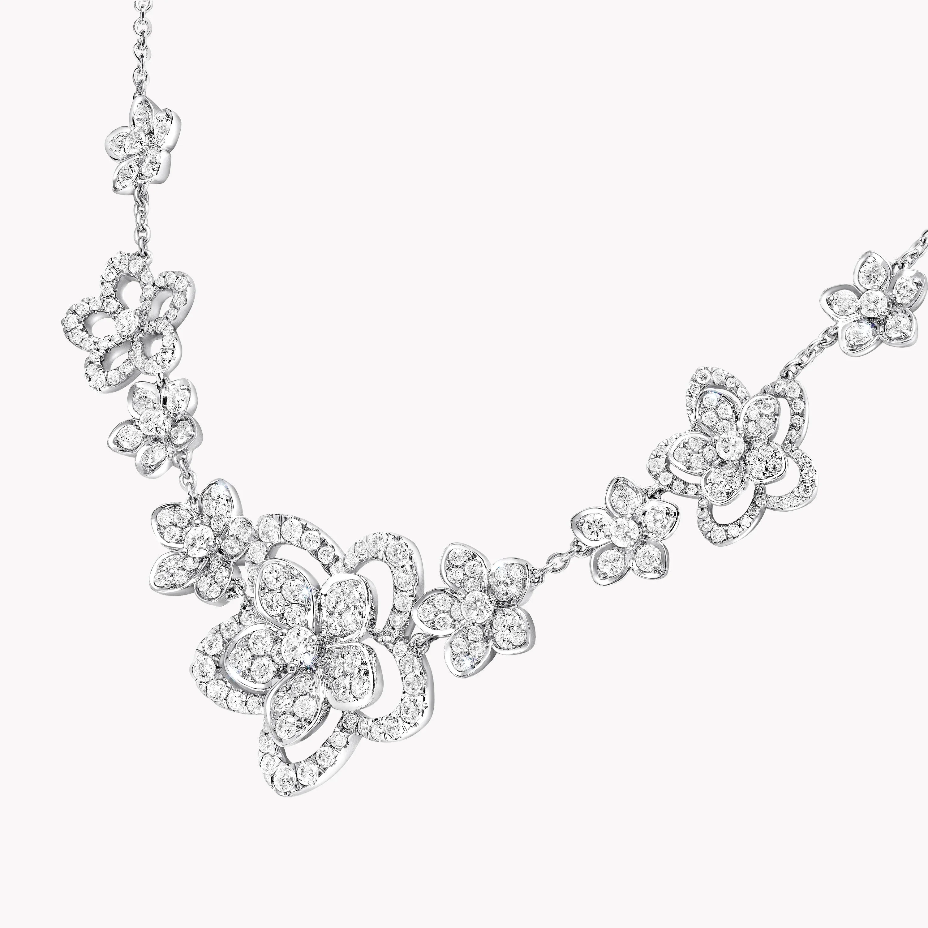 Wild Flower Multi Diamond Necklace - Image 3