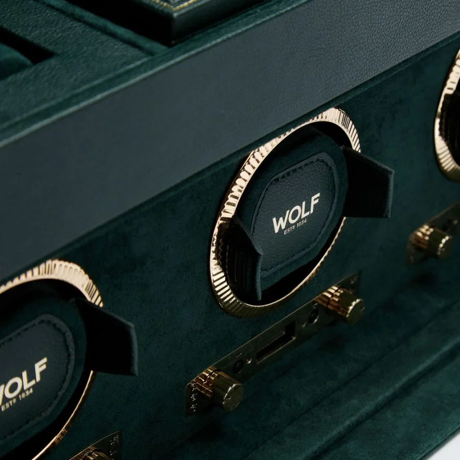 Wolf Brit Racing Green Triple Watch Winder - Image 7