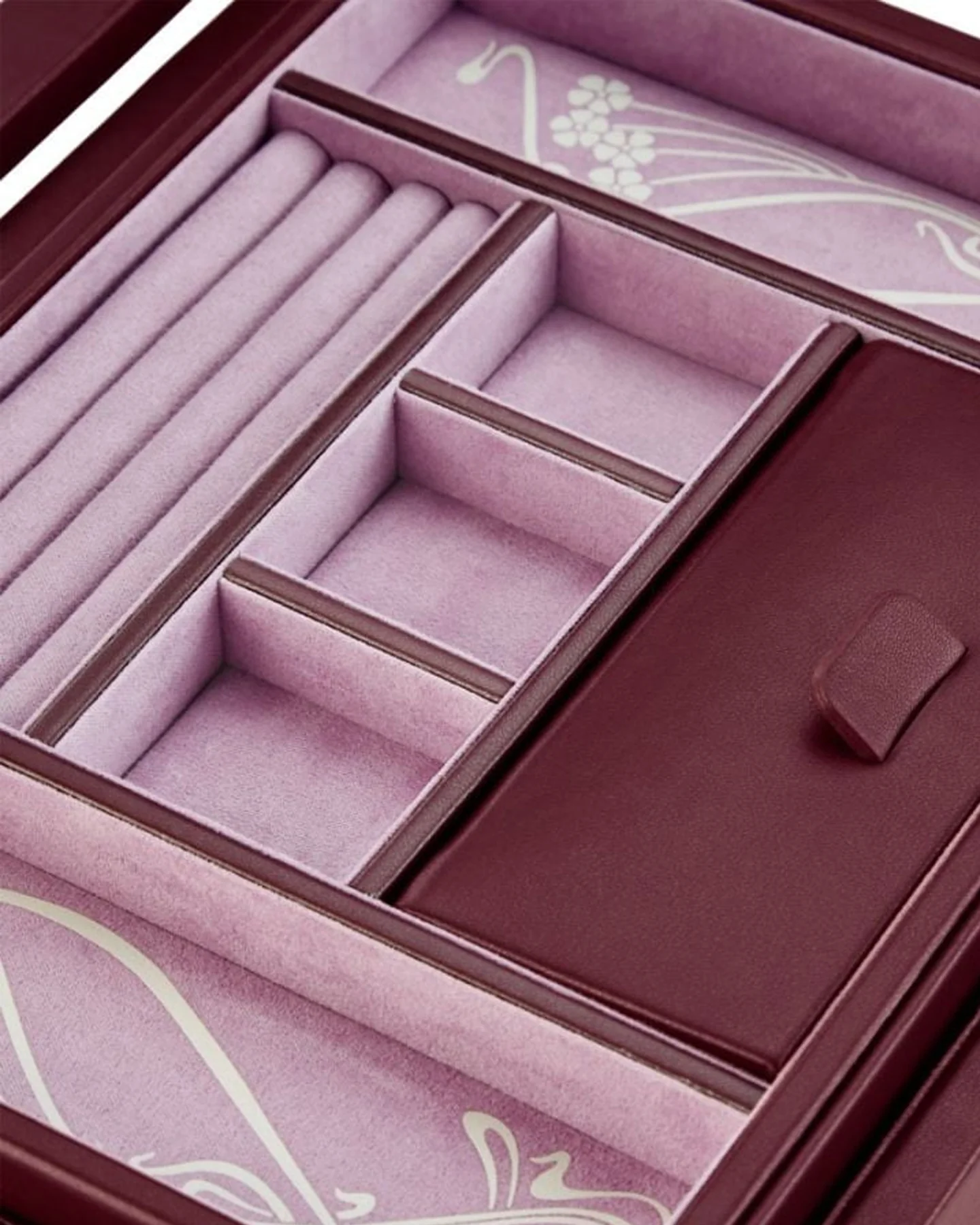 WOLF x Liberty Large Jewellery Box - Burgundy - Image 5