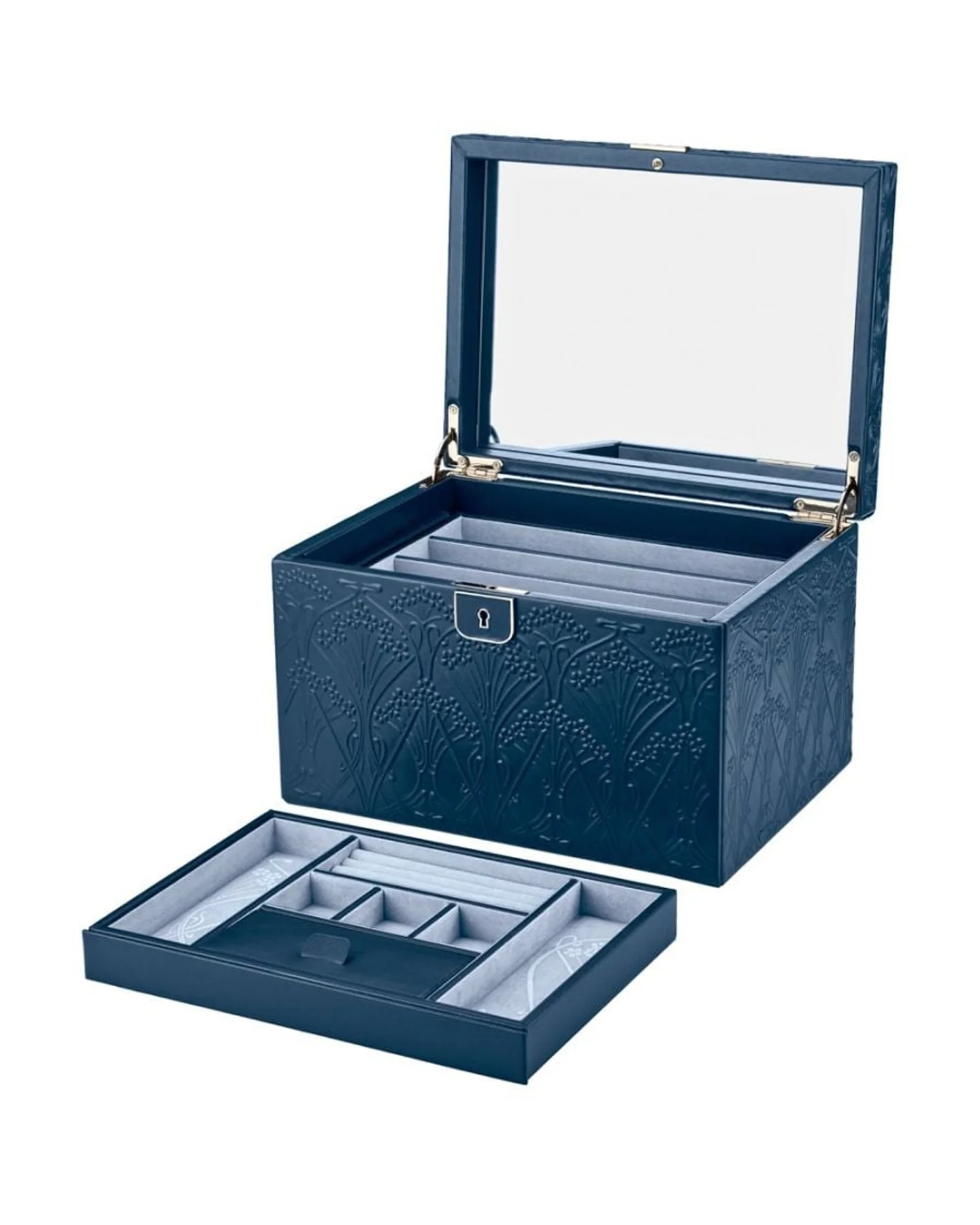 WOLF x Liberty Large Jewellery Box - Navy - Image 4