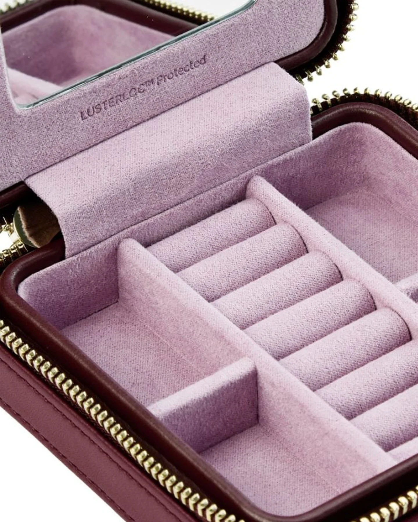 WOLF x Liberty Small Travel Zip Case - Burgundy - Image 4