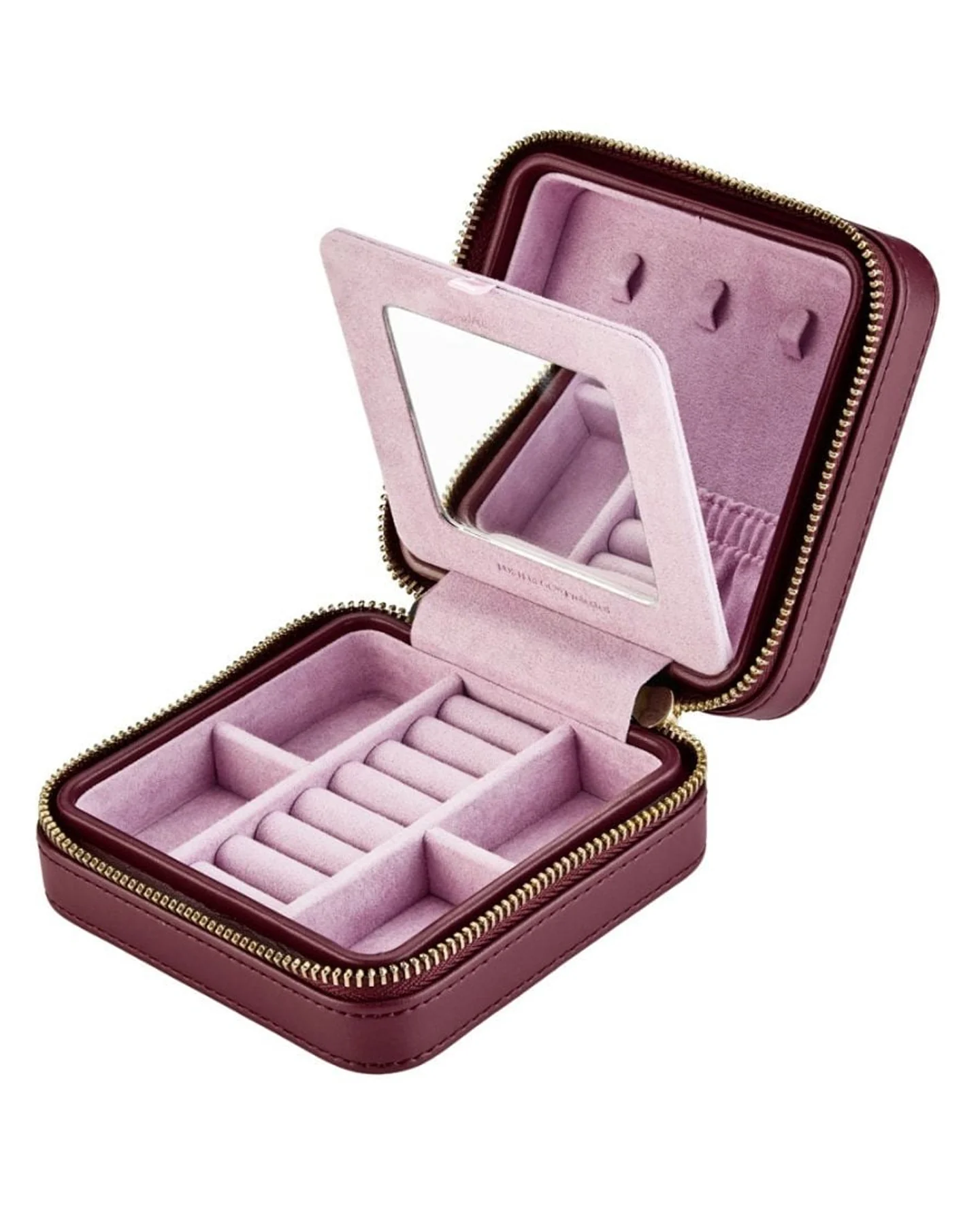 WOLF x Liberty Small Travel Zip Case - Burgundy - Image 5